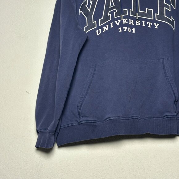 Yale University Blue Hoodie Men XL Embroidered College Sweatshirts Pullover Fall - Picture 8 of 11